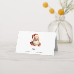 Santa Claus Retro Christmas Table Place Card