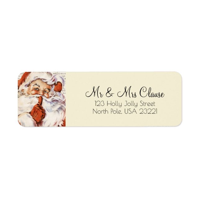 Santa Claus Return Address Label (Front)