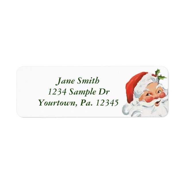 Santa Claus Return Address Label (Front)