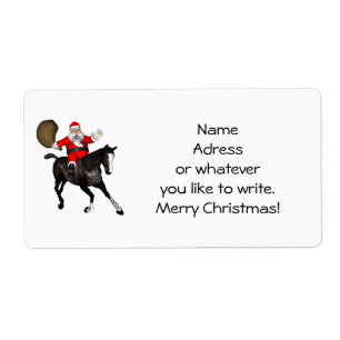Santa Claus Rides A Black Horse