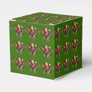 Santa Claus Riding A Donkey Favour Box