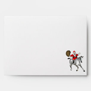 Santa Claus Riding A Grey Horse Envelopes