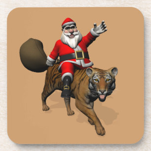 Santa Claus Riding A Tiger Coaster
