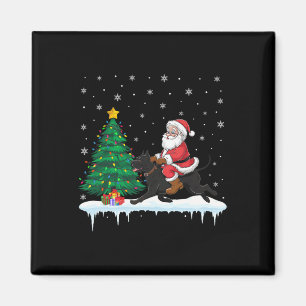 Santa Claus Riding Cane Corso Dog Boys Girls Kids Magnet