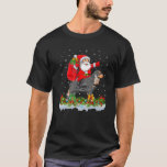 Santa Claus Riding Cocker Spaniel Dog Christmas T-Shirt<br><div class="desc">Santa Claus Riding Cocker Spaniel Dog Christmas</div>