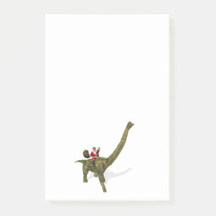 Santa Claus Riding On Brachiosaurus Post-it Notes