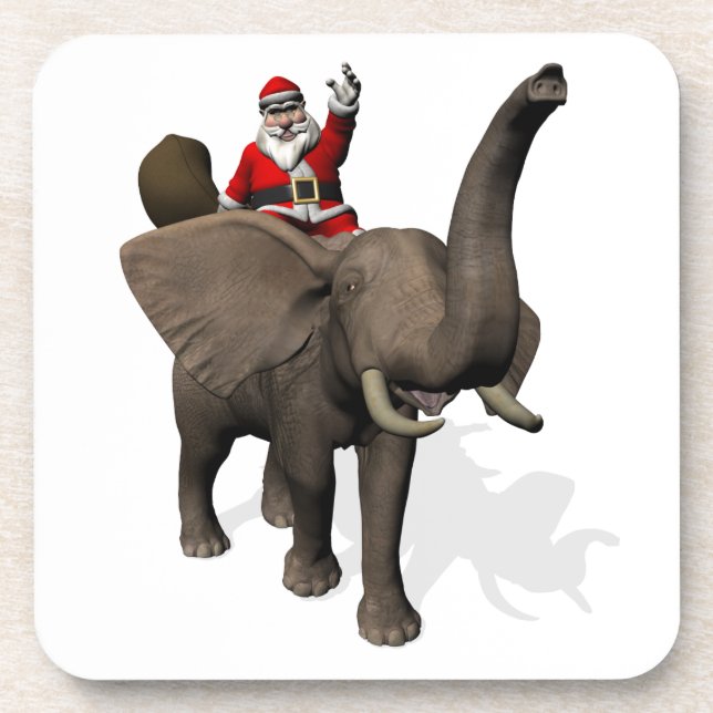 Santa Claus Riding On Elephant Coaster (Front)