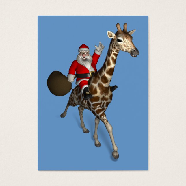 Santa Claus Riding On Giraffe (Front)