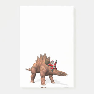 Santa Claus Riding On Stegosaurus Post-it Notes
