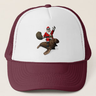 Santa Claus Riding On Walrus Trucker Hat