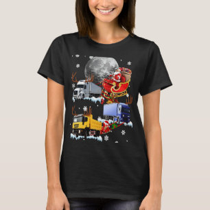 Santa Claus Riding Truck Sleigh Christmas Truck Dr T-Shirt