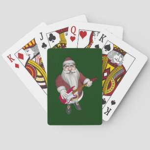 Santa Claus Rock Star Playing Cards