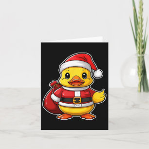 Santa Claus Rubber Duck Christmas Xmas Pyjamas Card