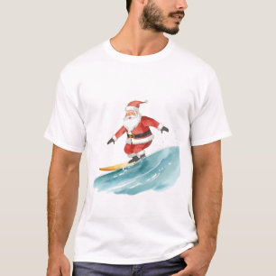 Santa Claus’s Endless Summer – Surfing Santa T-Shirt