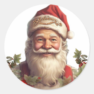 Santa Claus Saint Nicholas Christmas  Classic Round Sticker