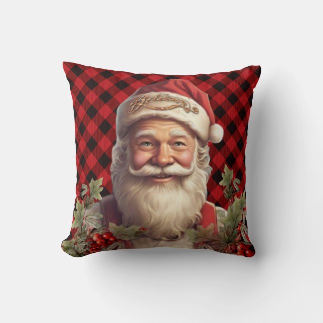 Santa Claus Saint Nicholas Christmas  Cushion (Front)