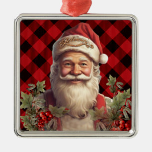 Santa Claus Saint Nicholas Christmas Metal Ornament