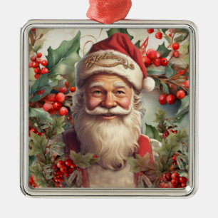 Santa Claus Saint Nicholas Christmas Metal Ornament