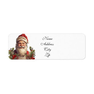 Santa Claus Saint Nicholas Christmas  Return Address Label