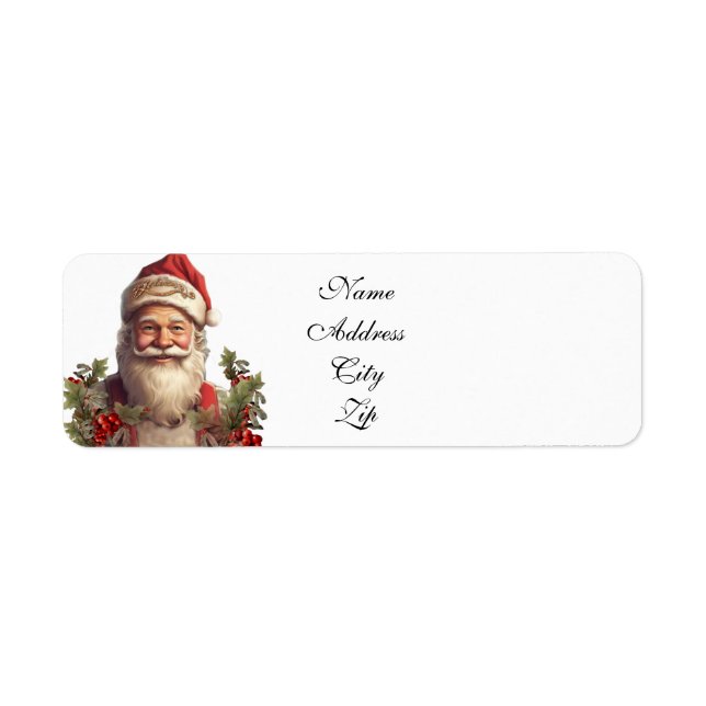 Santa Claus Saint Nicholas Christmas  Return Address Label (Front)