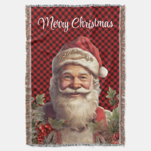 Santa Claus Saint Nicholas Christmas Throw Blanket