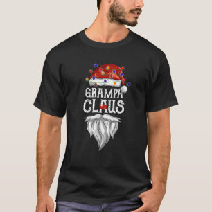Santa Claus Santa Hat Grampa Claus Christmas Light T-Shirt