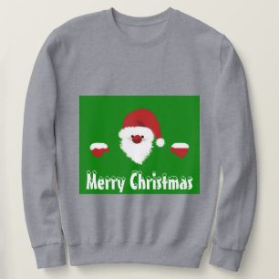 Santa claus saying merry christmas sweatshirt