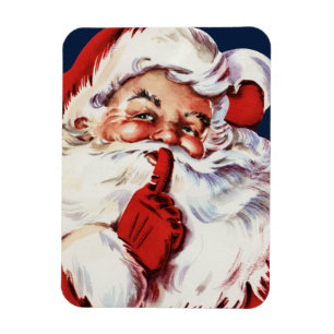Santa Claus Saying SH-H-H Magnet