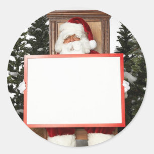 Santa Claus Says Classic Round Sticker