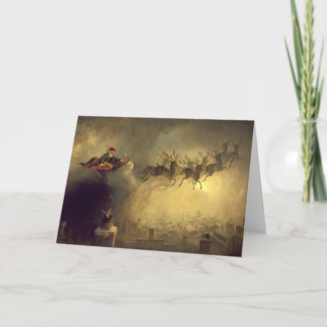 Santa Claus Season Greetings Holiday Card (Front)