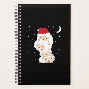 Santa Claus Sheep Christmas Lamb Farm Animals Gift Planner