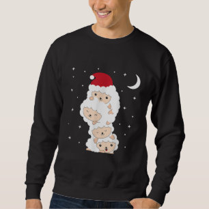 Santa Claus Sheep Christmas Lamb Farm Animals Gift Sweatshirt