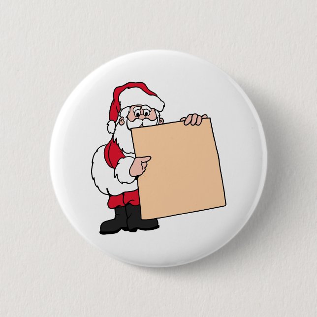 Santa Claus Sign 6 Cm Round Badge (Front)