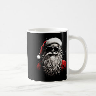 Santa Claus Silhouette Christmas Sungles Caricatur Coffee Mug