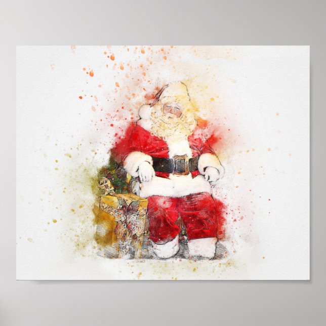 Santa Claus Sitting Poster (Front)