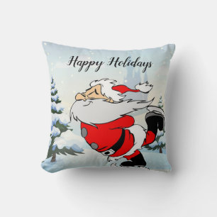 Santa Claus Skate On Ice Snow Cushion