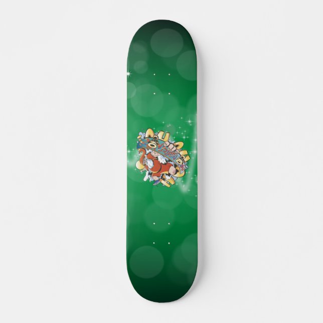 Santa Claus Skateboarding Skateboard (Front)