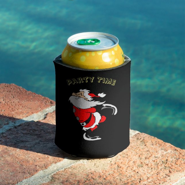 Santa Claus Skating Can Cooler (In Situ Pool)