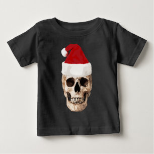 Santa Claus Skull - Christmas is Dead Baby T-Shirt