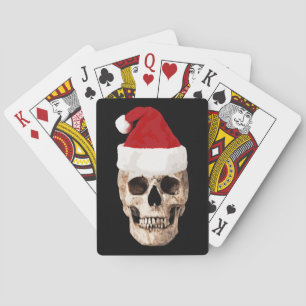 Santa Claus Skull - Christmas is Dead Playing Cards