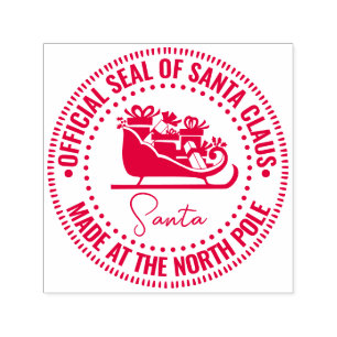 Santa Claus Sleigh “Official Seal” Made North Pole Self-inking Stamp