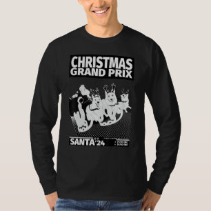 Santa Claus Sleigh Racing Retro Xmas Motor Sport A T-Shirt