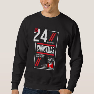 Santa Claus Sleigh Ticket To The North Pole Xmas S Sweatshirt