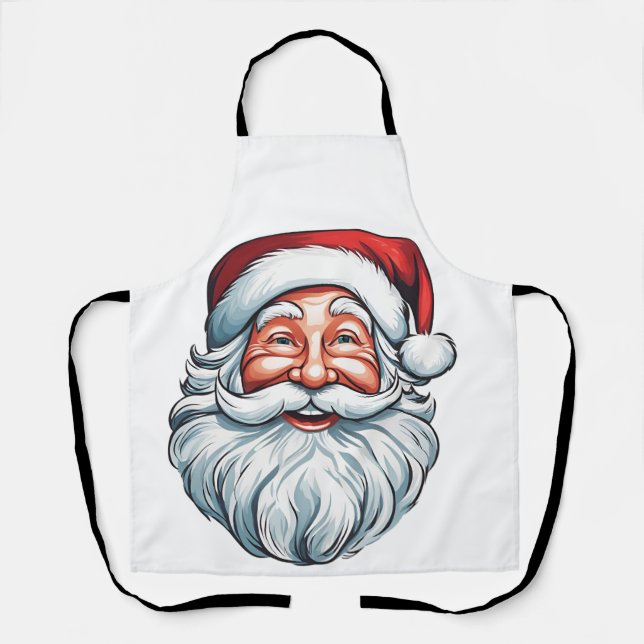 Santa Claus Smiling Face Apron (Front)