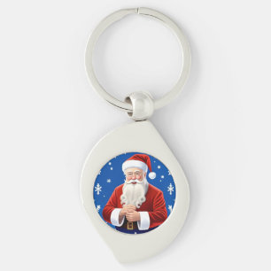 Santa Claus Smiling Key Ring
