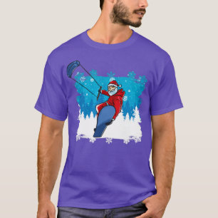 Santa Claus Snow Kite Christmas Sports T-Shirt