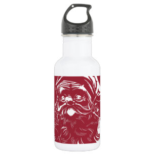 Santa Claus Snowflakes Christmas red Holiday 532 Ml Water Bottle
