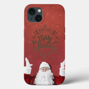 Santa Claus,Snowflakes,Red   iPhone 13 Case