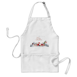 Santa Claus, Snowman Merry Christmas Holiday Standard Apron