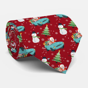 Santa Claus, Snowmen and Christmas Trees Neck Tie
